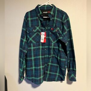 Wrangler Teal Plaid Shirt